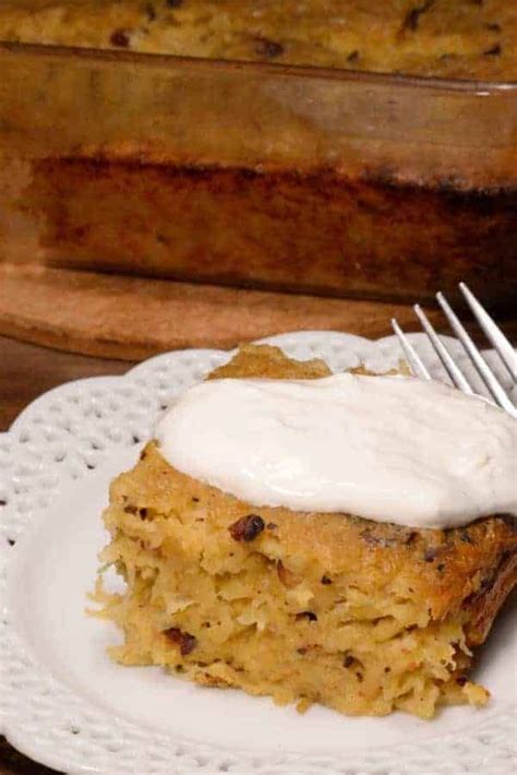 Lithuanian Kugela (Potato, onion and Bacon Casserole).
